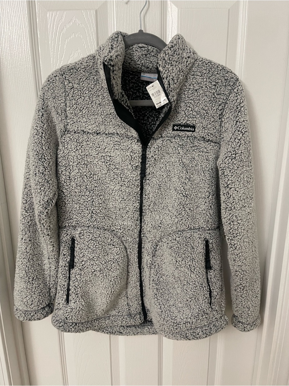 Columbia Women’s Gray Sherpa Zip Up Jacket Size M - Hiking, Outdoor